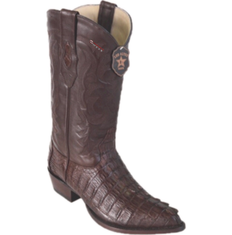Men’s Los Altos Caiman Tail Boots J Toe (Red/Gray/Navy)