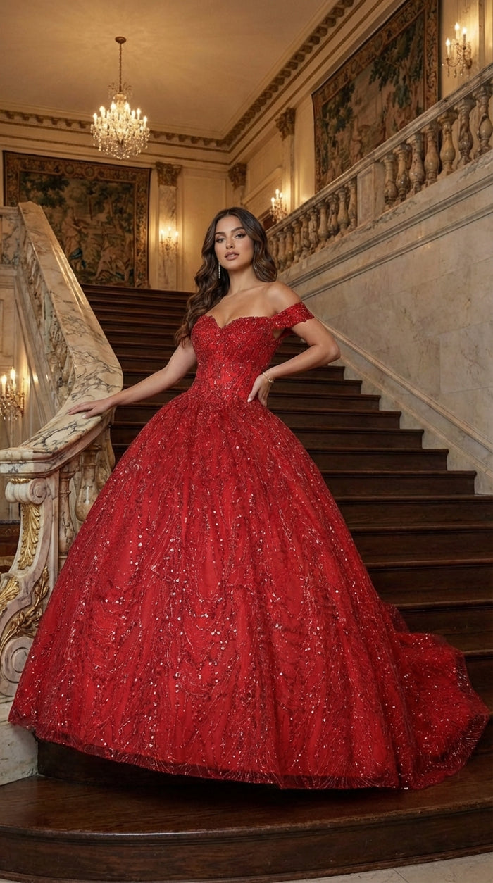 Layla K LK153 Corset Back Embellished Quinceanera Formal Ball Gown