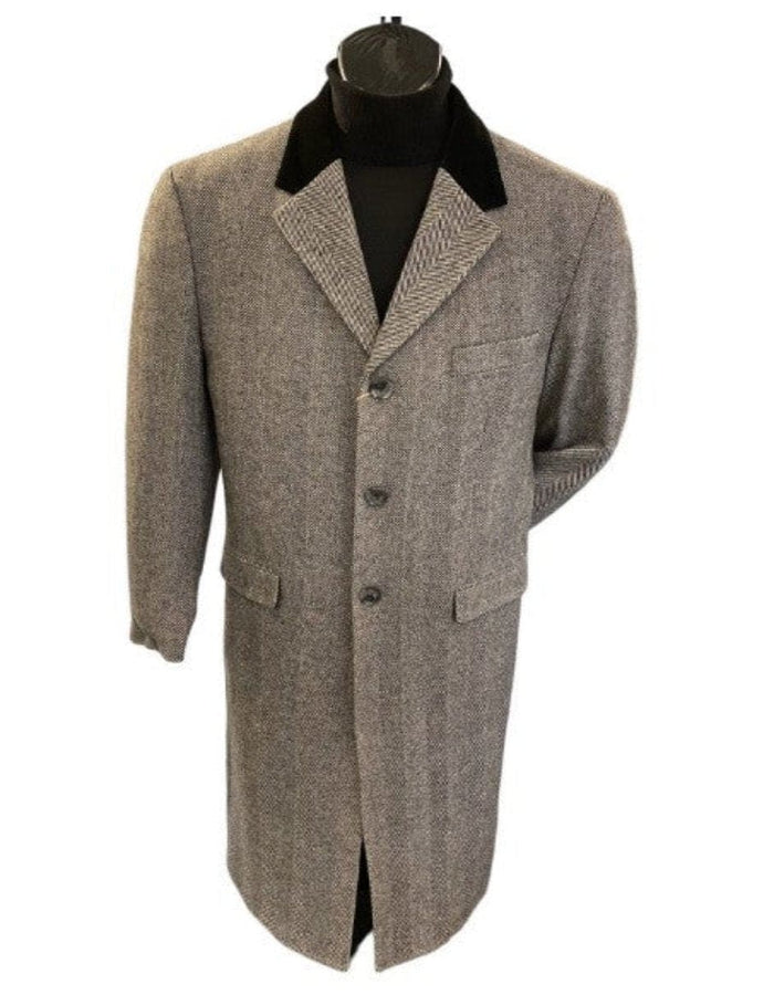 Herringbone Wool & Cashmere Chesterfield Overcoat by AlbertoNardoniStore
