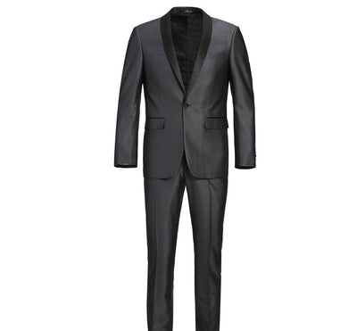 Renoir 201-17 Men's Slim Fit 2-Piece Shawl Lapel Slim Fit Tuxedo Suit