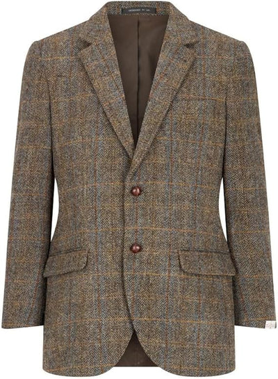 Walker and Hawkes Harris Tweed Blakemore Blazer for Men - Hand-Woven Wool Tweed Jacket with Polyester Lining, Regular Fit