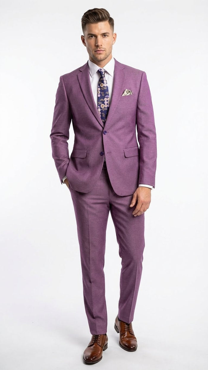 Men’s Light Purple Suit Blazer and Suit Jacket Mauve - Formal Wedding & Party Wear Coat for Business Prom and Church - USA Men's Outlet