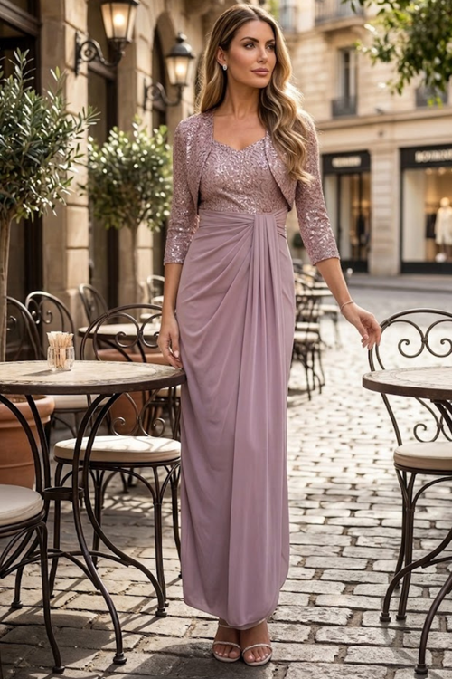 Eva USA 3406 Mother of the Bride Sweetheart 2 Pc Chiffon Bolero Dress