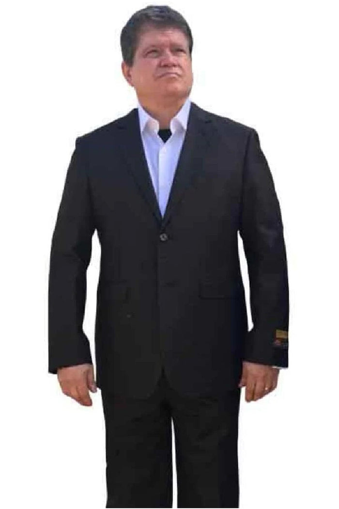 Mens Big and Tall Linen Suits - Black Slim Fit Summer Fabric Suit