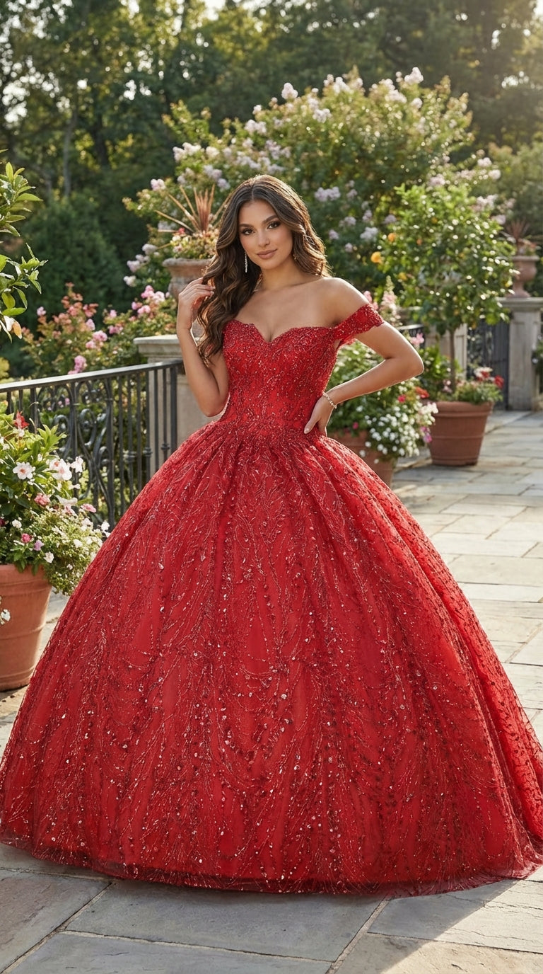 Layla K LK153 Corset Back Embellished Quinceanera Formal Ball Gown