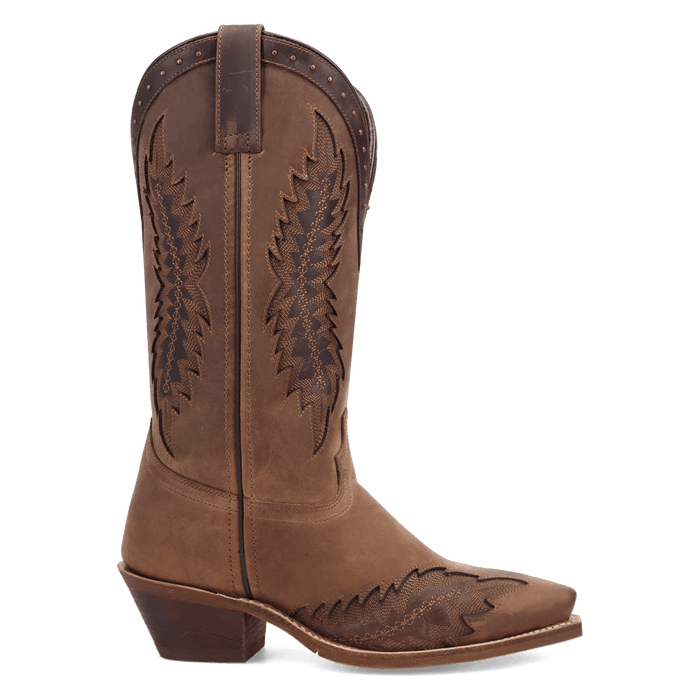 Laredo Coyote Creek Wide Calf Leather Boot - Rich Brown