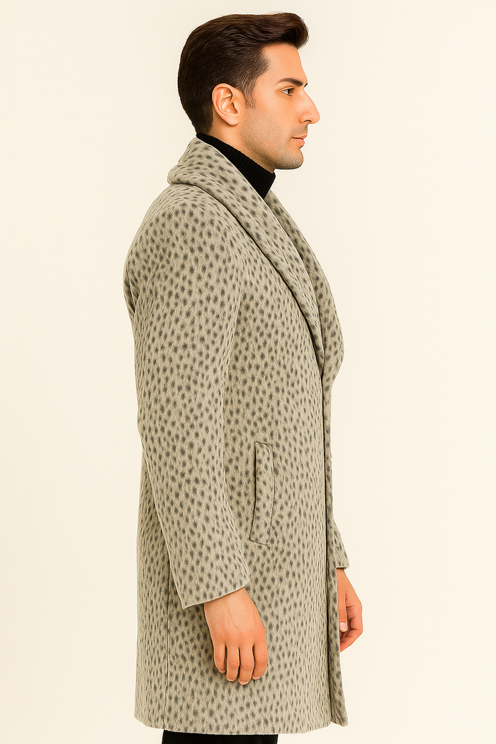 Vintage 1920s Gangster Pimp Coat - Full Length Leopard Faux Fur Style by USA Men's Outlet