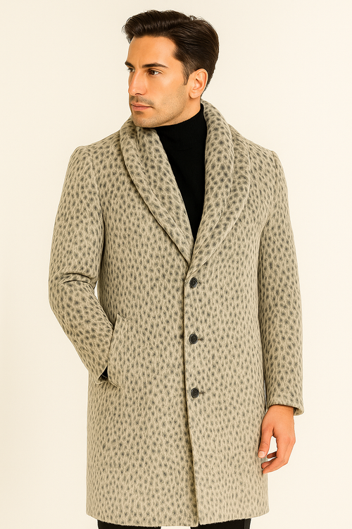 Vintage 1920s Gangster Pimp Coat - Full Length Leopard Faux Fur Style by USA Men's Outlet