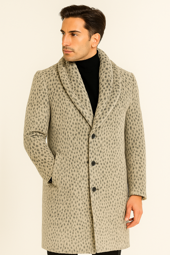 Vintage 1920s Gangster Pimp Coat - Full Length Leopard Faux Fur Style by USA Men's Outlet