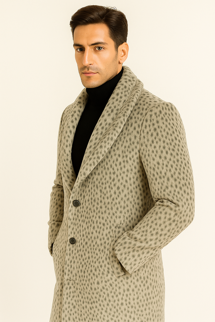 Vintage 1920s Gangster Pimp Coat - Full Length Leopard Faux Fur Style by USA Men's Outlet