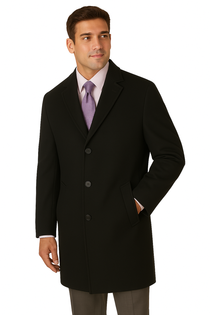 Men's Heavy Wool Overcoat Full Length by AlbertoNardoniStore