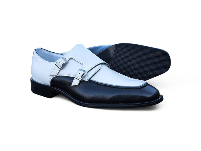 Carrucci Double Monk Strap Two Tone Loafer