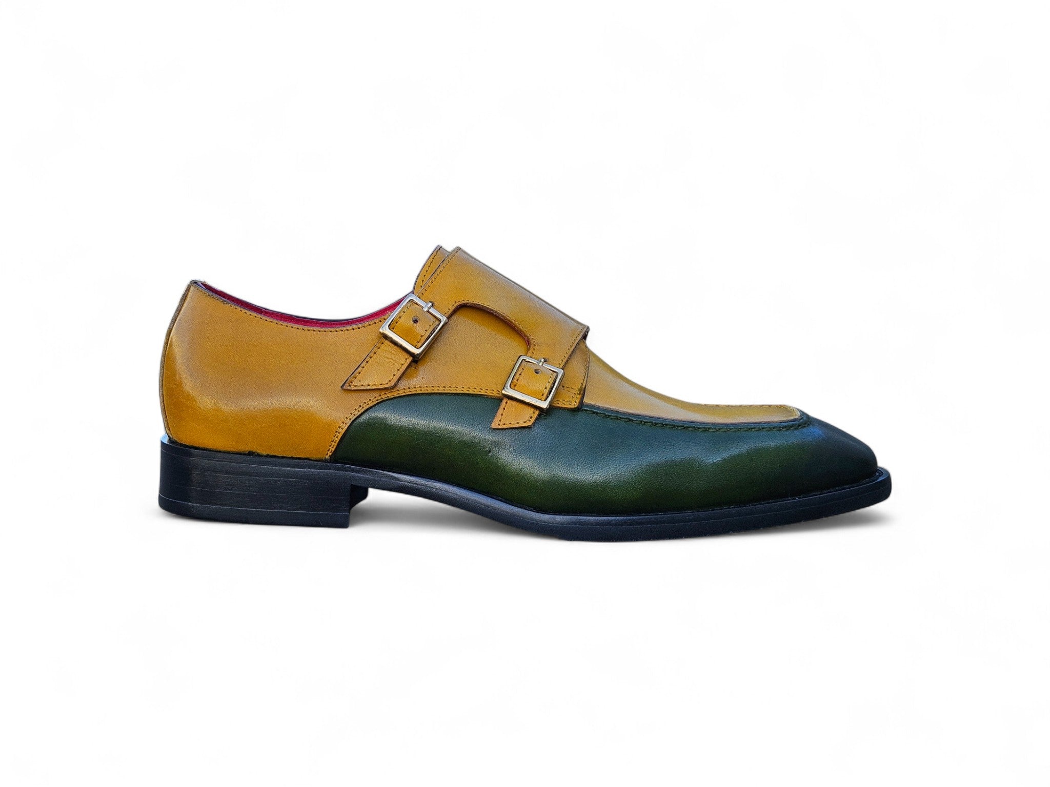 Double Monk Strap Two Tone Loafer
