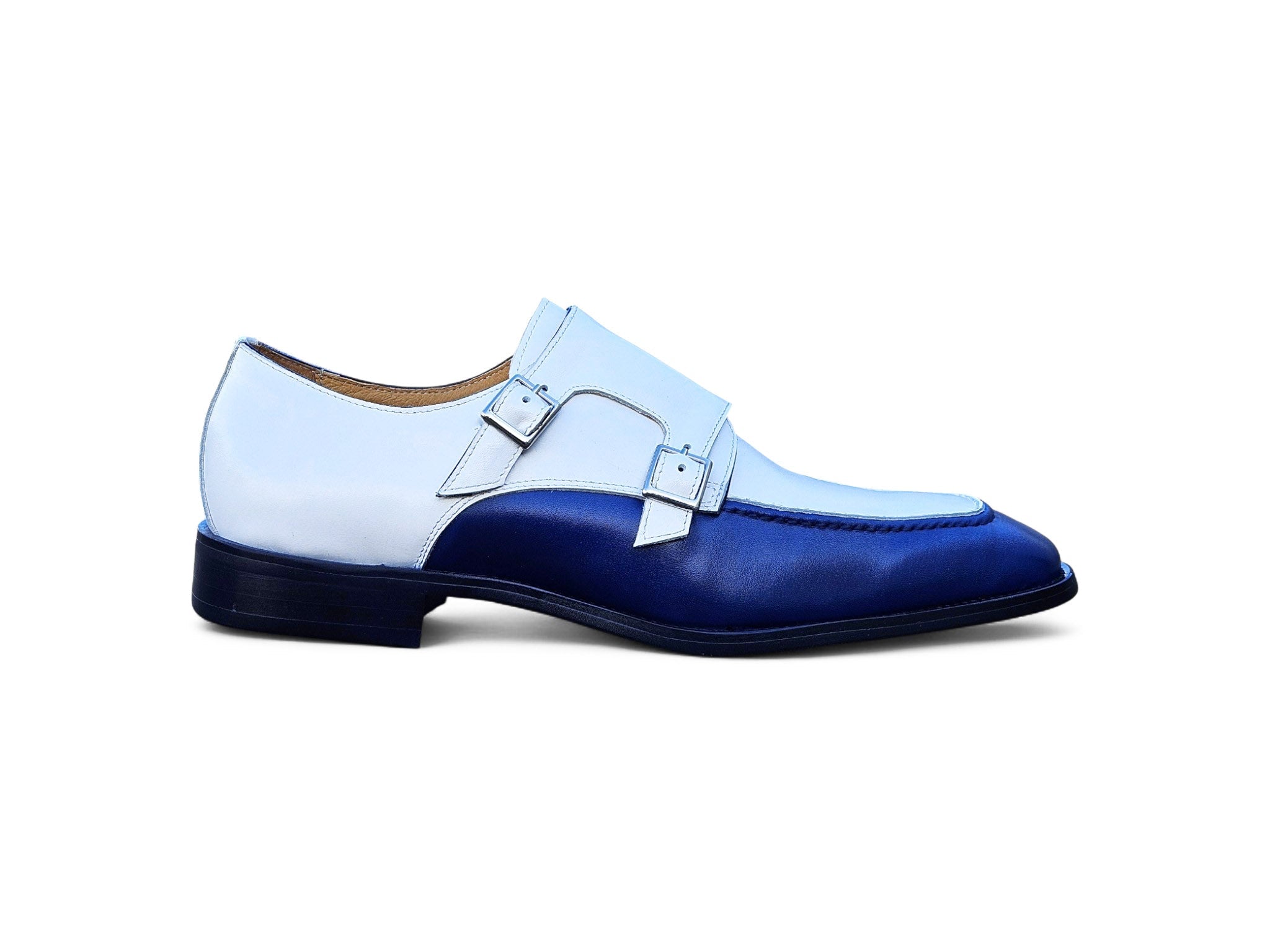 Double Monk Strap Two Tone Loafer