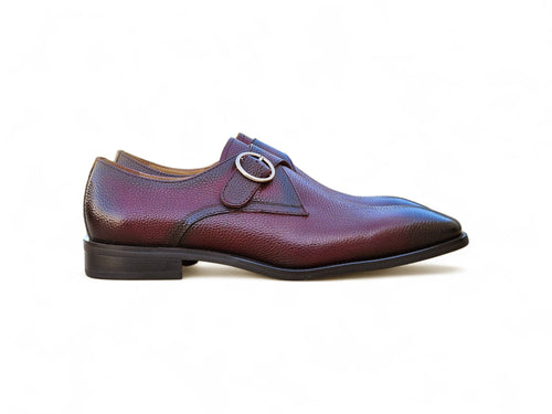 Single Monk Strap Plain Toe Shoes