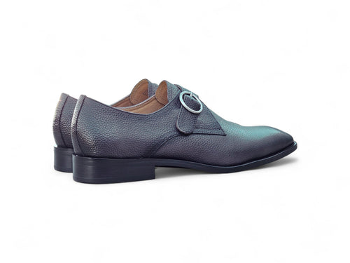Single Monk Strap Plain Toe Shoes