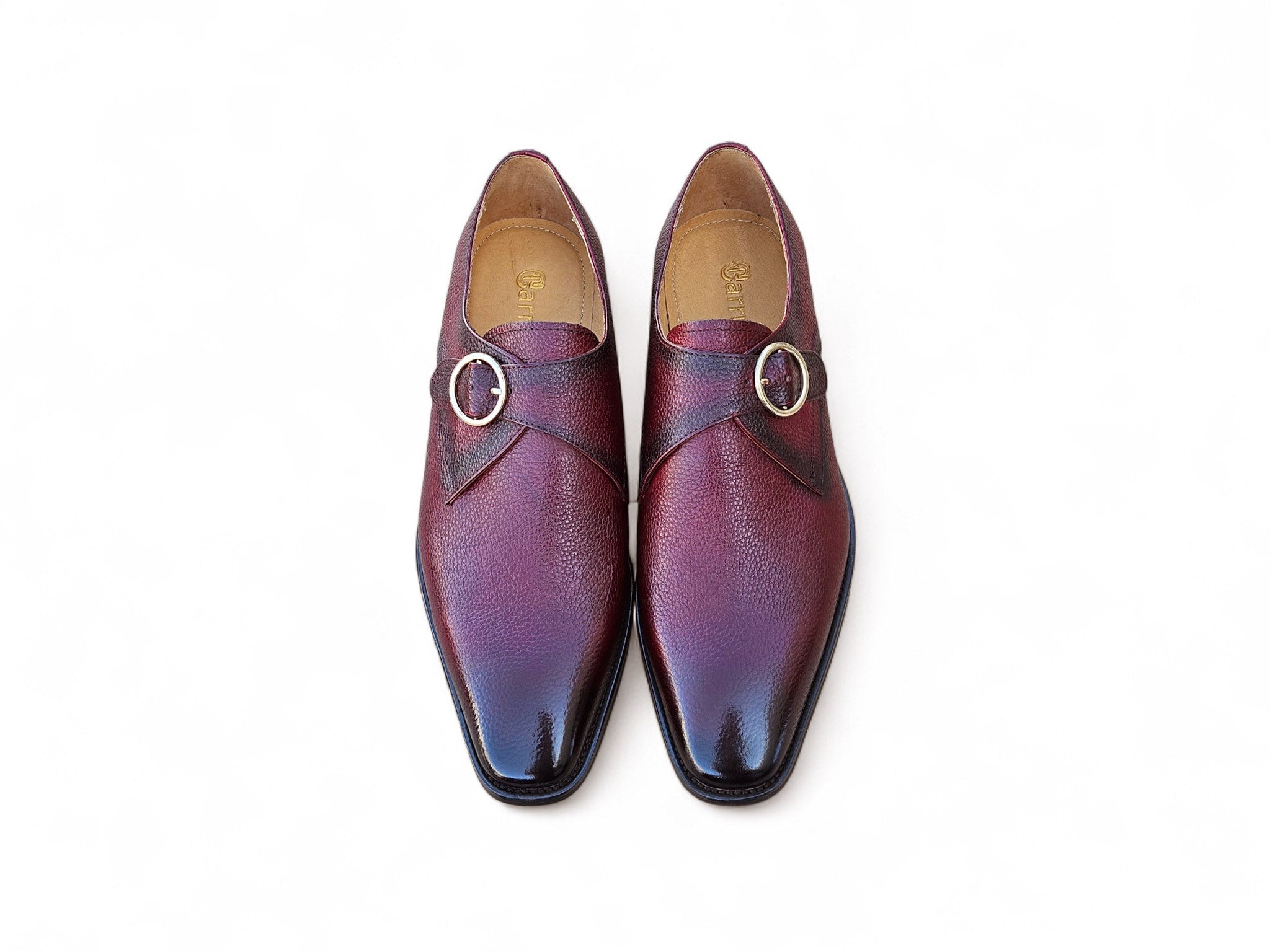 Single Monk Strap Plain Toe Shoes