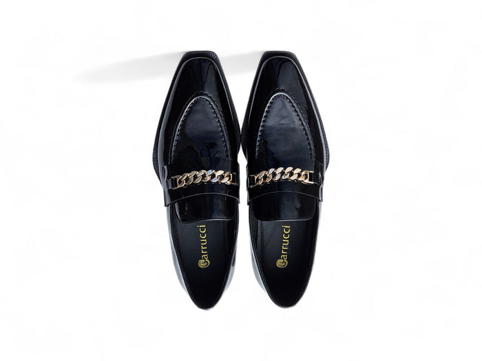 Carrucci Amber Patent Leather Chain Loafer