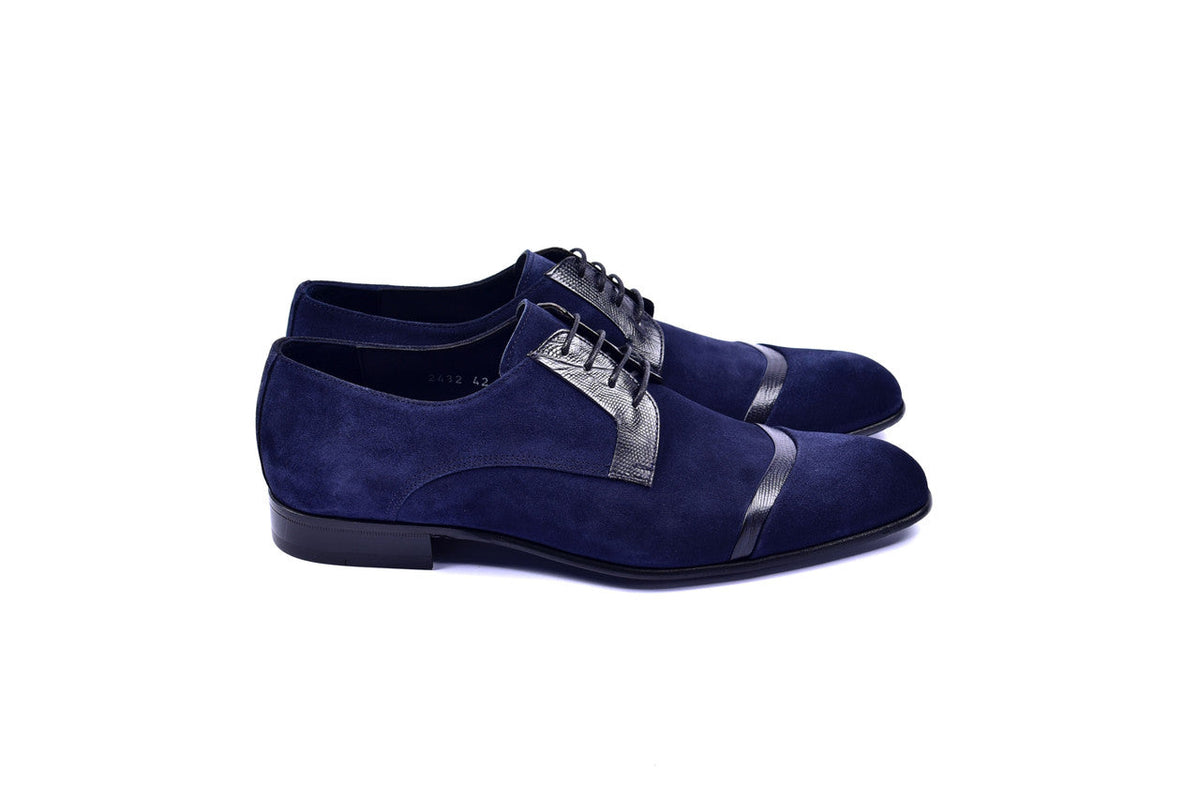 Corrente 2432 Suede Lace-Up - Navy - Image 2