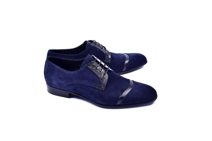 Corrente 2432 Suede Lace-Up - Navy - Navy - Size 13