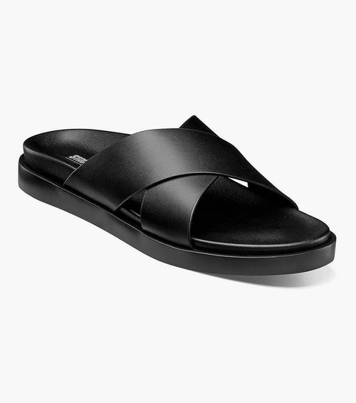 Stacy Adams Montel Cross Strap Slide Sandal by Stacy Adams Shoes