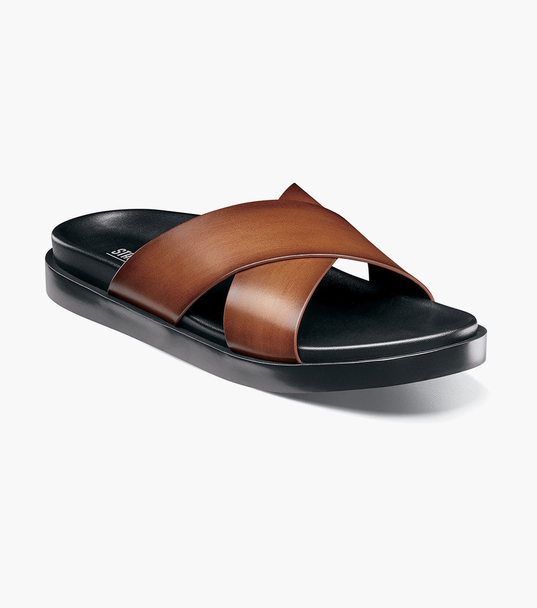 Stacy Adams Montel Cross Strap Slide Sandal by Stacy Adams Shoes