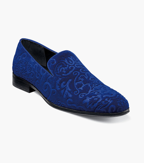 Stacy Adams Saunders Debossed Velour Slip On by Stacy Adams Shoes