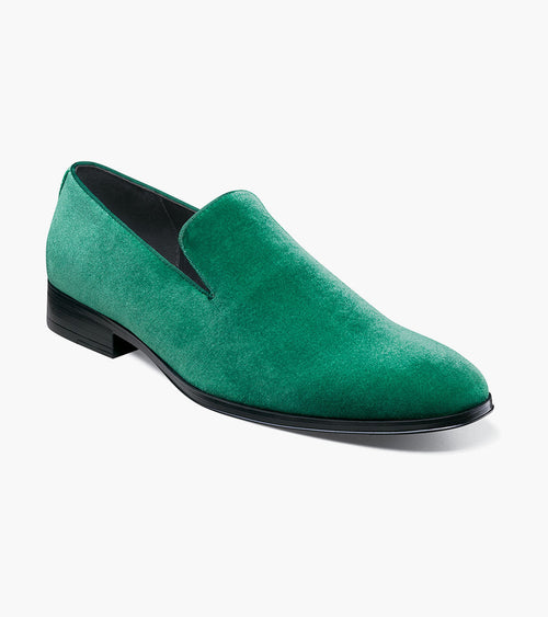Stacy Adams Savian Plain Toe Velour Slip On by Stacy Adams Shoes
