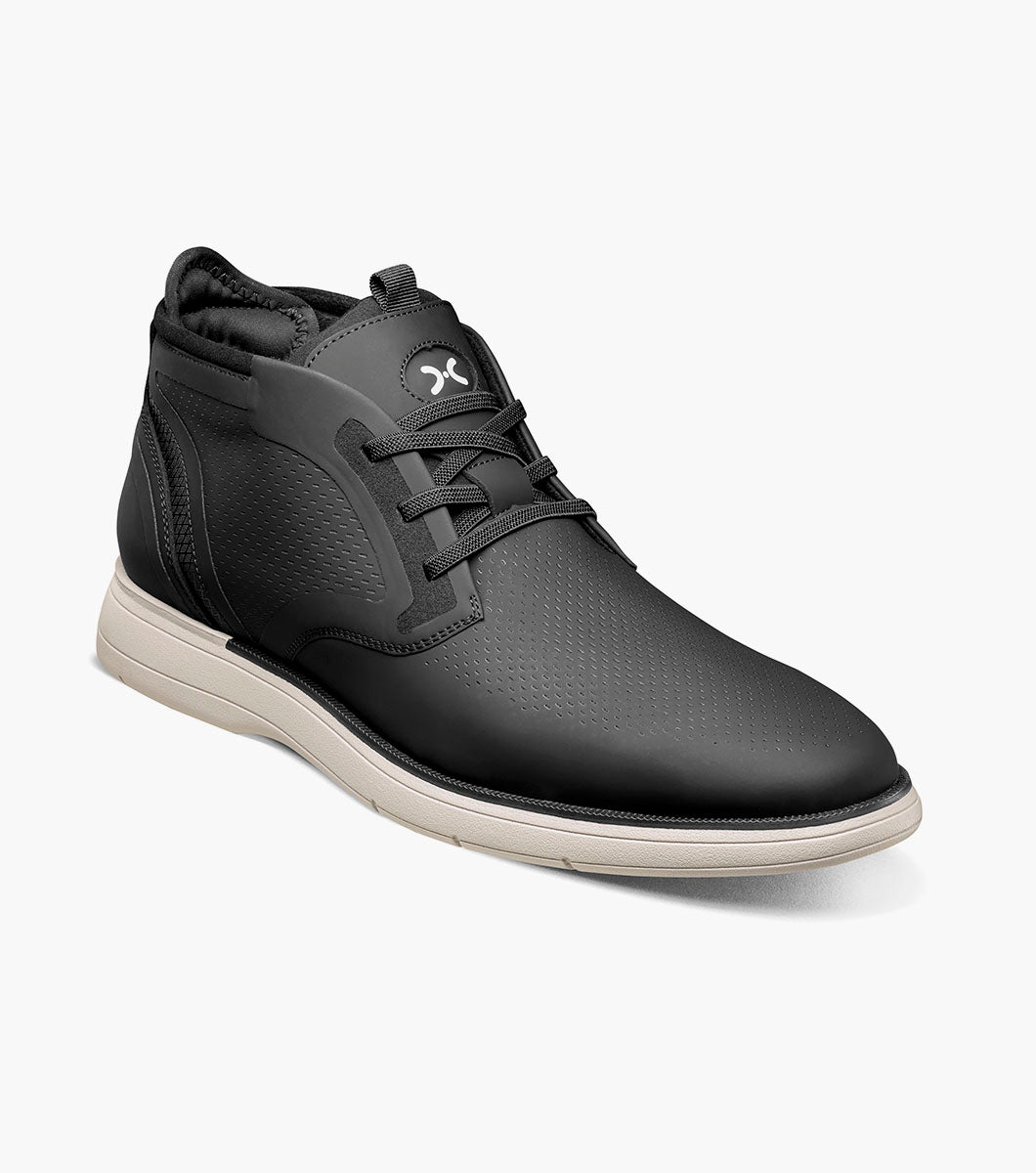 EASTMONT Plain Toe Elastic Lace Chukka Boot