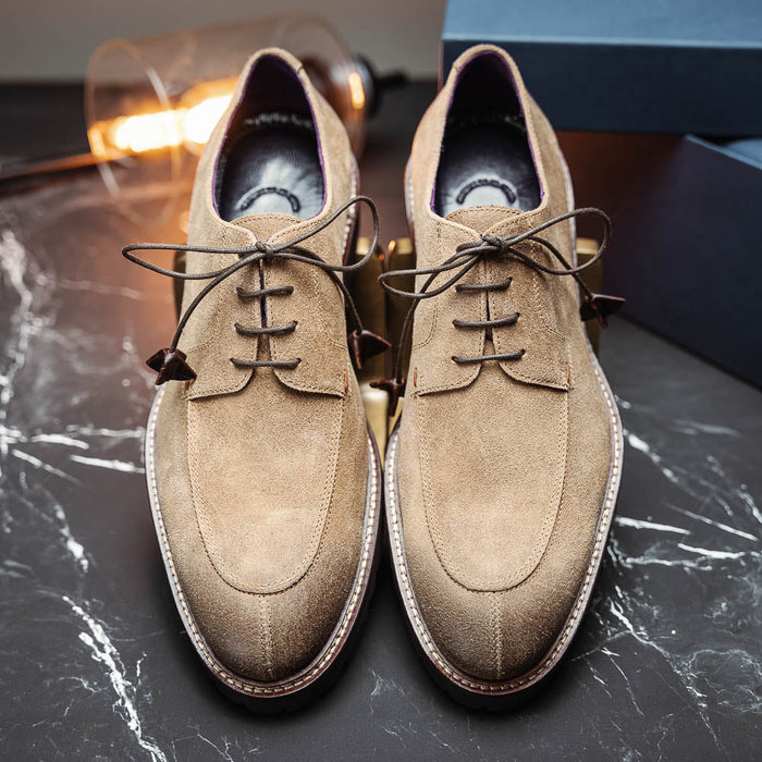 Zelli Campo Suede Goatskin / Wax Lace-up Shoes Oak (26-224-OAK)