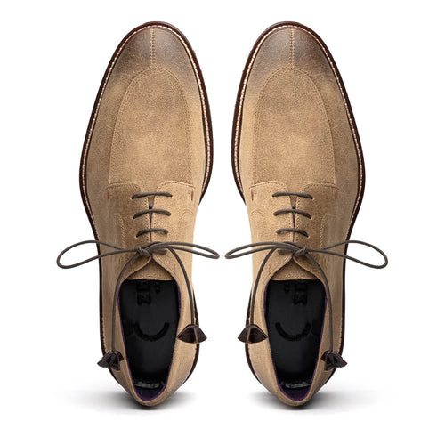 Zelli Campo Suede Goatskin / Wax Lace-up Shoes Oak (26-224-OAK)