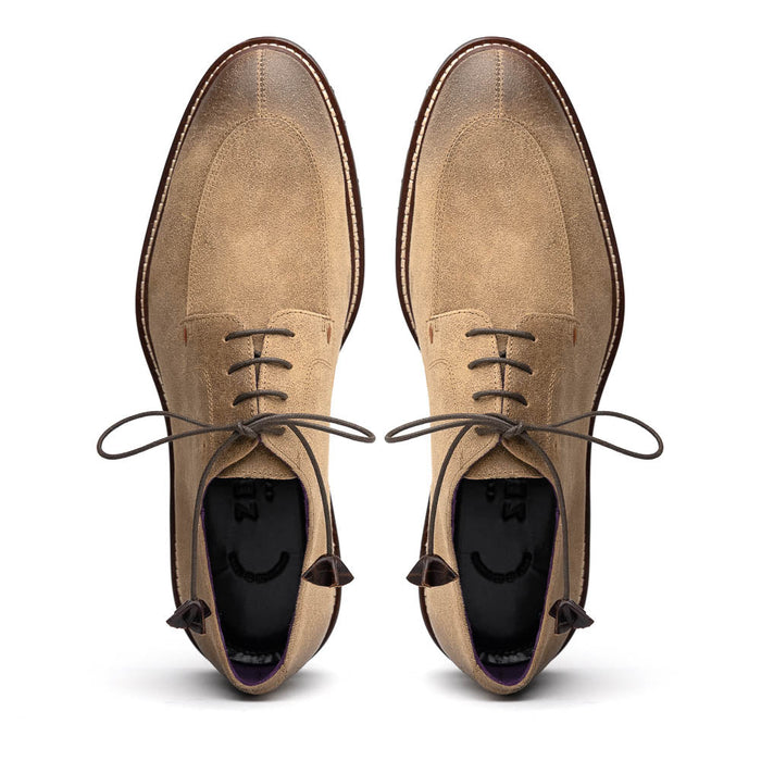 Zelli Campo Suede Goatskin / Wax Lace-up Shoes Oak (26-224-OAK)