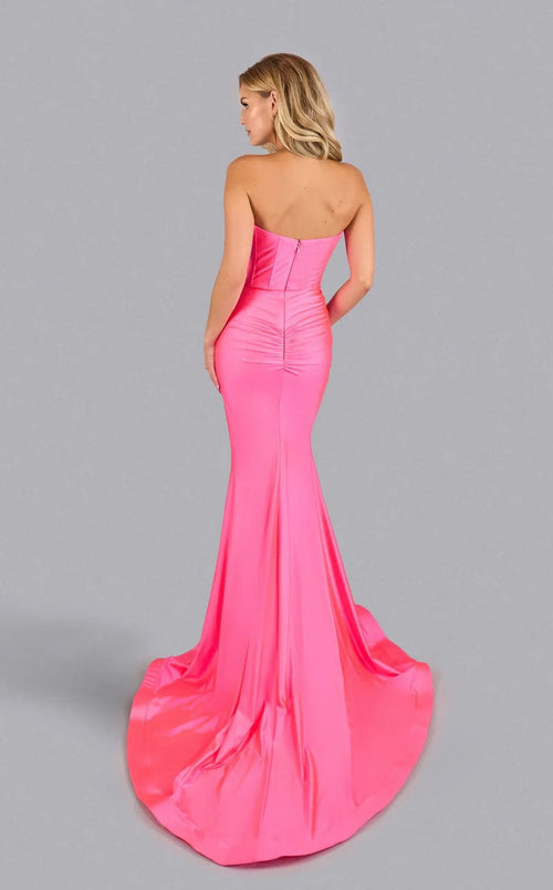 Jessica Angel JA2614 Strapless Sweetheart Mermaid High Slit Jersey Dress