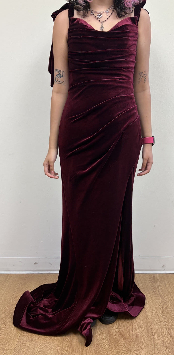 Royal Queen RQ7994 Off The Shoulder Velvet Prom Gown