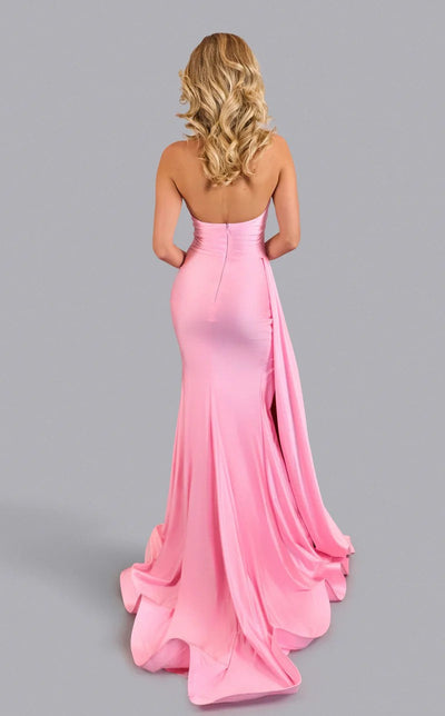 Jessica Angel JA2647 Halter V-Neck Sheath High Slit Prom Party Dress