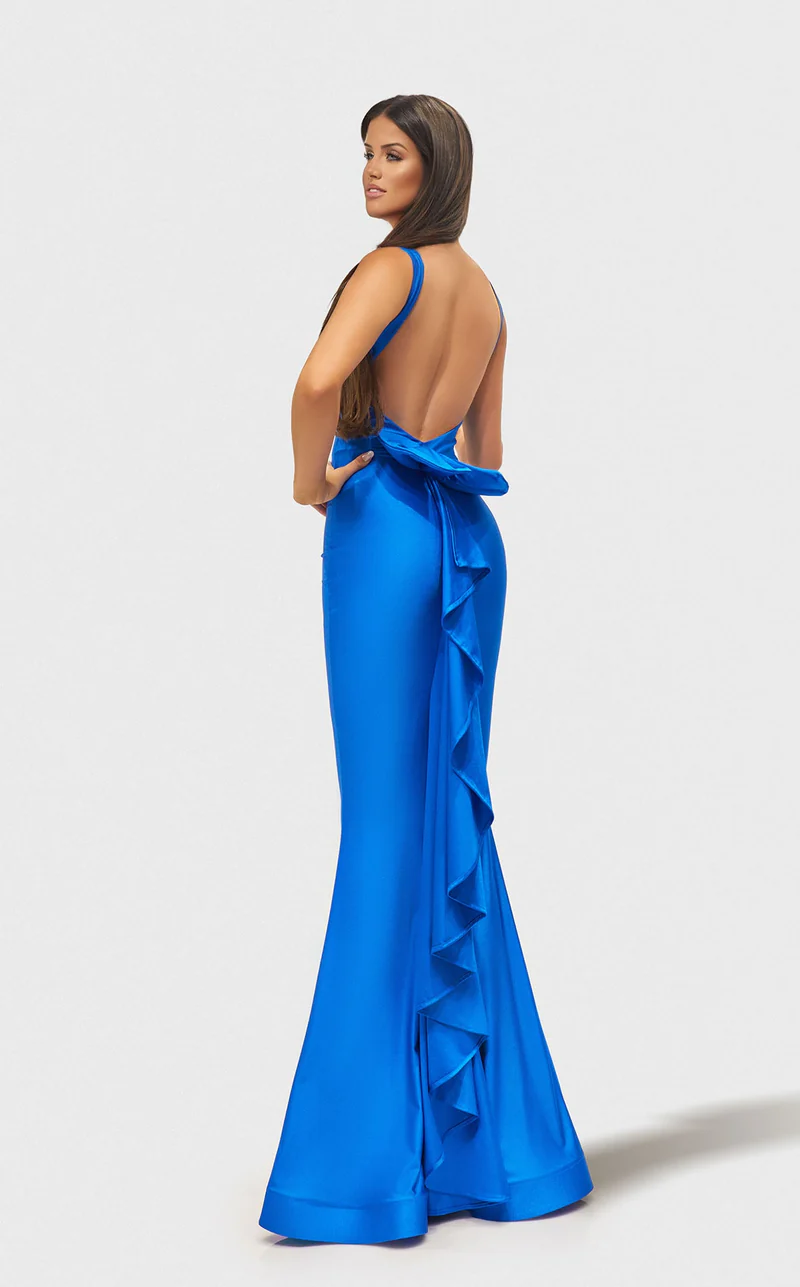 Jessica Angel JA2653 High Neck Sleeveless Mermaid Open Back Jersey Dress
