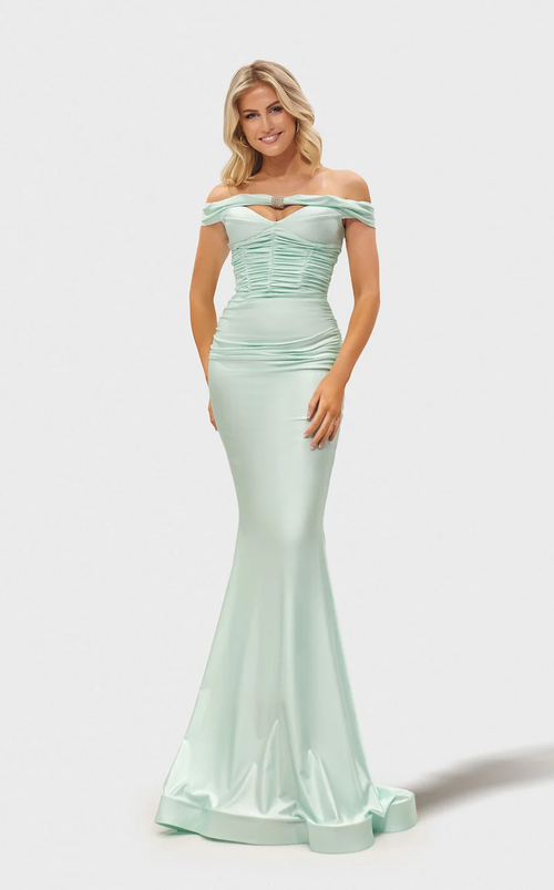 Jessica Angel JA2674 Off-Shoulder Mermaid Prom Formal Floor-Length Jersey Dress