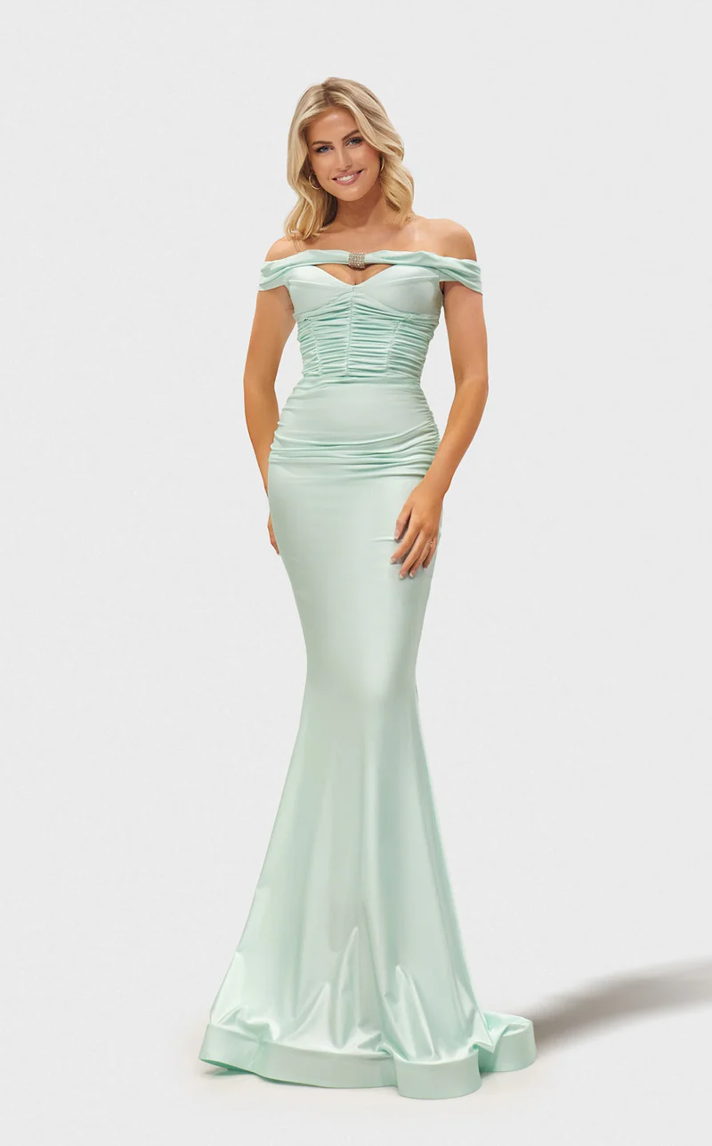 Jessica Angel JA2674 Off-Shoulder Mermaid Prom Formal Floor-Length Jersey Dress