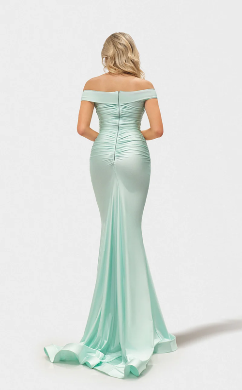 Jessica Angel JA2674 Off-Shoulder Mermaid Prom Formal Floor-Length Jersey Dress