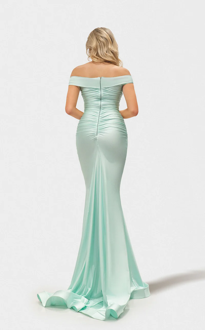 Jessica Angel JA2674 Off-Shoulder Mermaid Prom Formal Floor-Length Jersey Dress