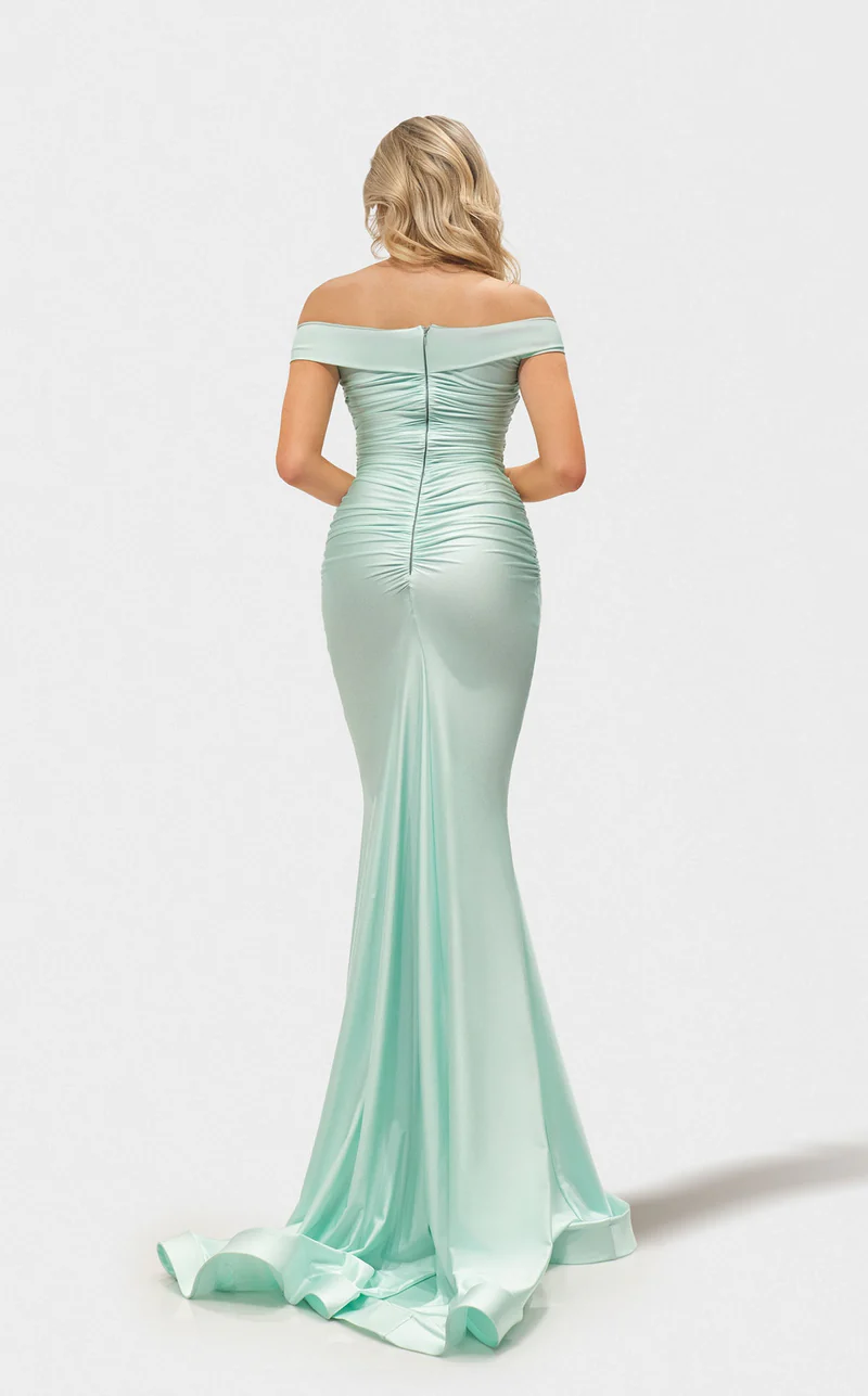 Jessica Angel JA2674 Off-Shoulder Mermaid Prom Formal Floor-Length Jersey Dress