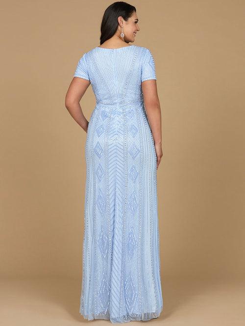 Lara 29606 - Closed Back, Cap Sleeve Dress