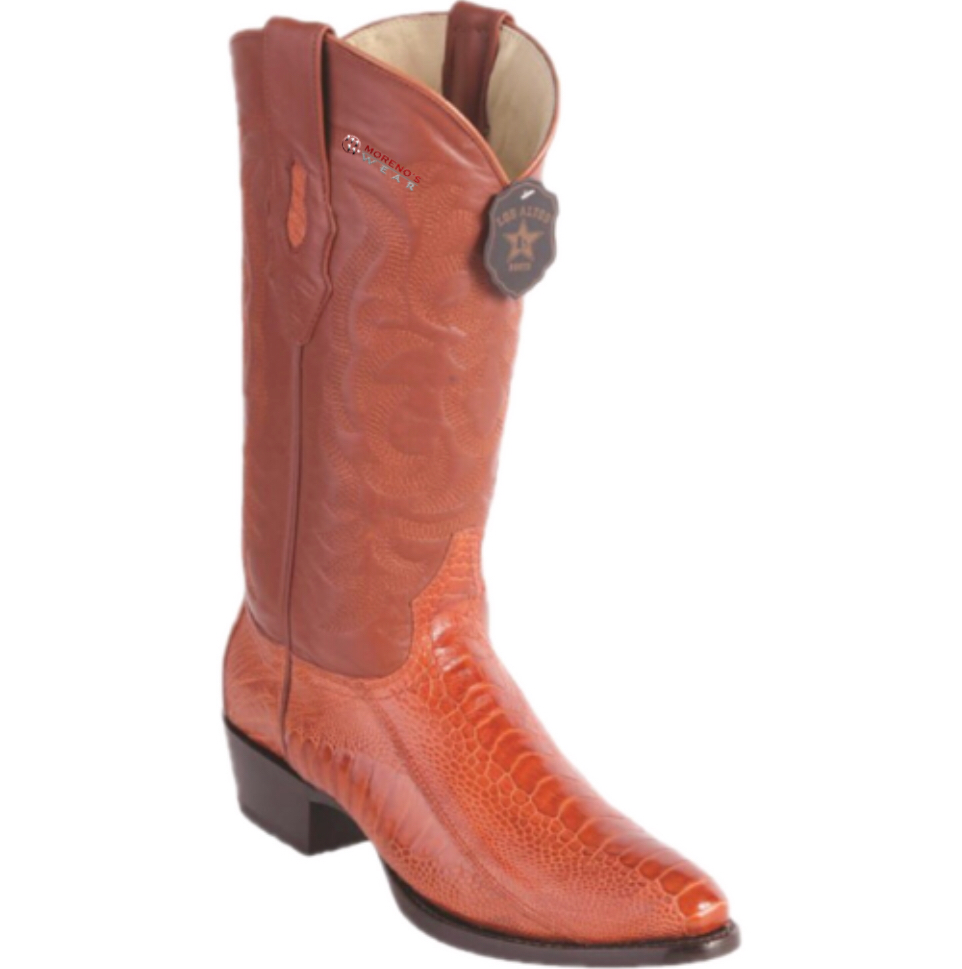 Men's Los Altos Ostrich Leg Boots Round Toe