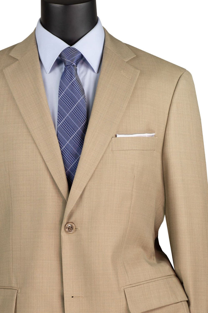 Ramses Collection - Double Breasted 2 Piece Suit Regular Fit in Blue by Vinci