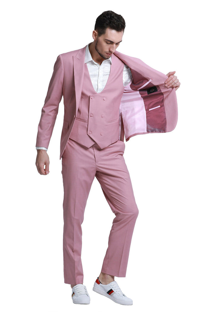 Men's White One Button Shawl Dinner Jacket by Tazio Suits