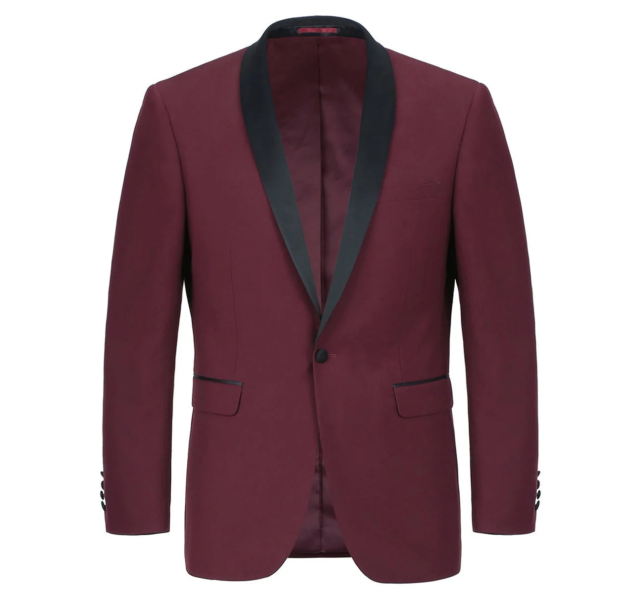 Renoir 201-8 Men's Slim Fit 2-Piece Shawl Lapel Slim Fit Tuxedo Suit