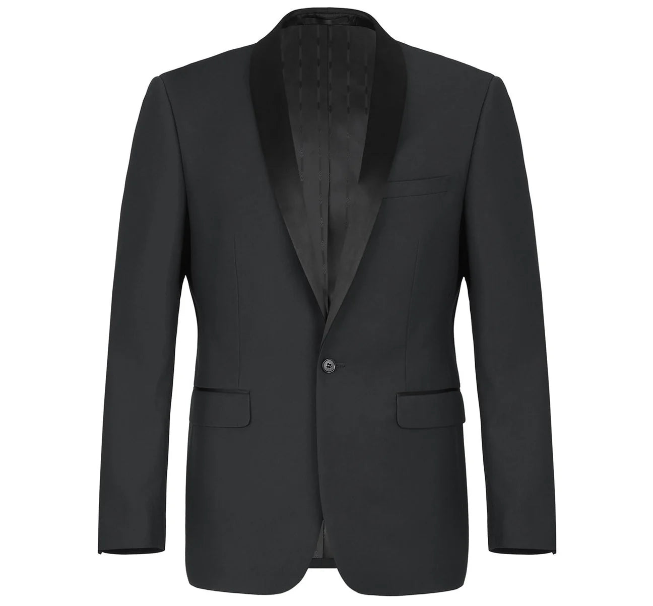 Renoir 201-1 Men's Slim Fit 2-Piece Shawl Lapel Slim Fit Tuxedo Suit