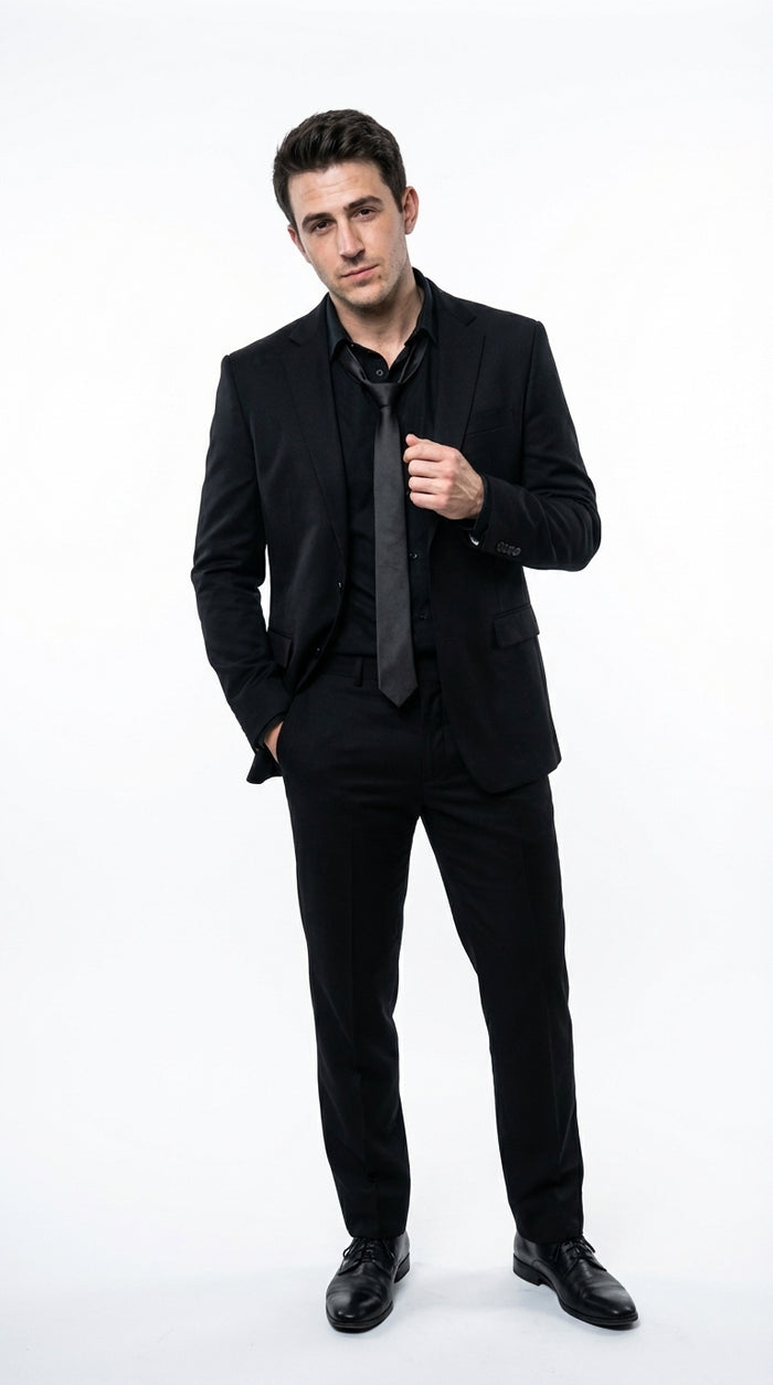 Mens Black Blazer – John Wick Inspired Classic Formal Blazer for Men Sleek Action Style Evening Jacket