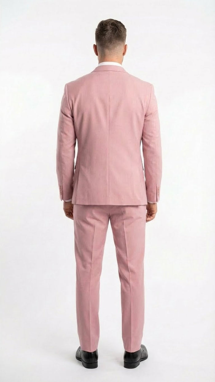 Vitali Brand Modern Fit Men’s Light Pink Formal Suit - Blush Color USA Men's Outlet