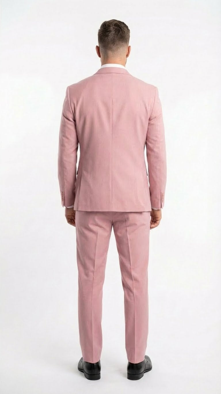 Vitali Brand Modern Fit Men’s Light Pink Formal Suit - Blush Color USA Men's Outlet